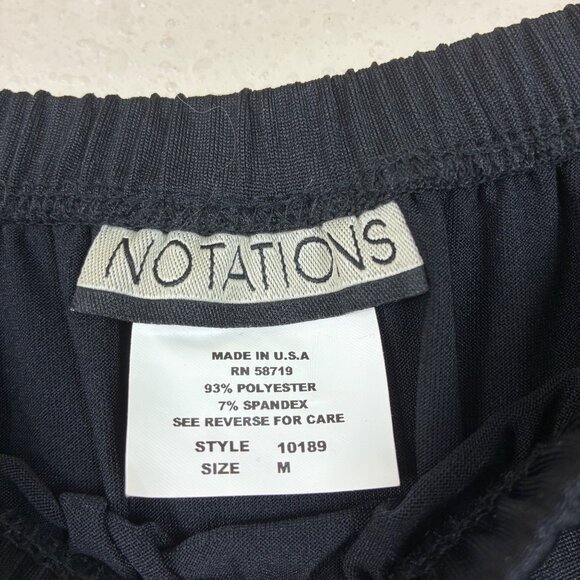 NEW VTG Y2K Black Embroidered Floral Skirt Notations M Cottagecore Deadstock - Picture 6 of 7